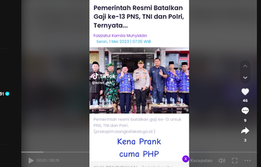 Viral, Unggahan Sebut Gaji Ke-13 PNS Dibatalkan, Benarkah? Ini ...