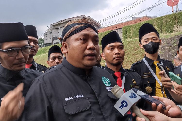 Ketua Umum Pimpinan Pusat (PP) Pencak Silat Nahdlatul Ulama (PSNU) Pagar Nusa, M Nabil Haroen dalam acara Kongres IV Pagar Nusa di Padepokan Pencak Silat TMII, Jakarta Timur, Senin (5/12/2022). 