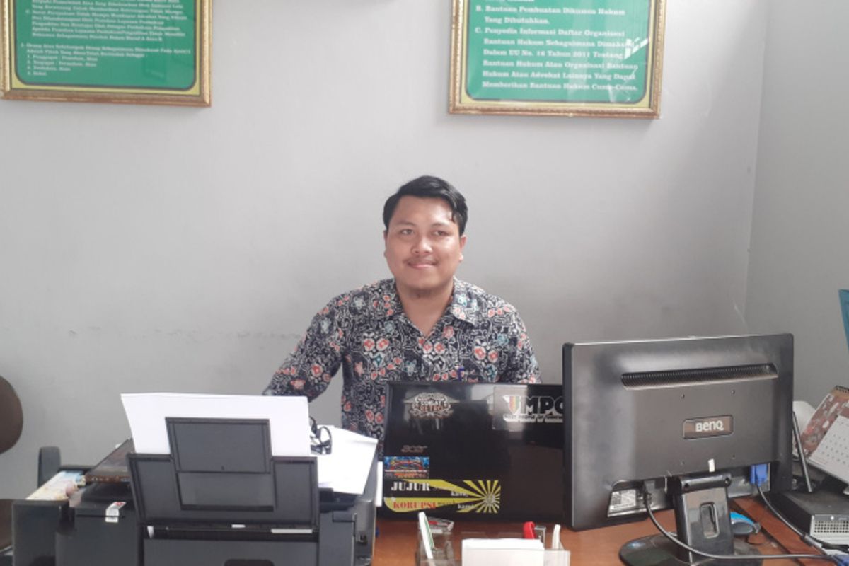 Evan Saeful Rohman, pengacara DCAN dari LBH Hamka saat ditemui di Posbakum Pengadilan Negeri Garut, Selasa (2/08/2022)