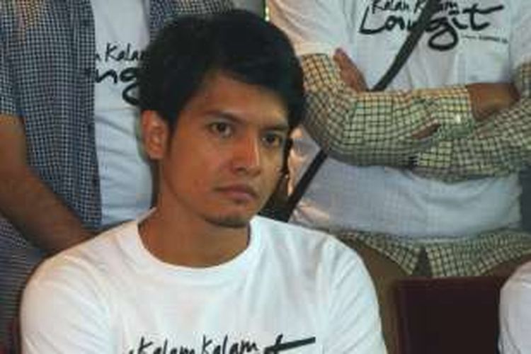 Artis peran Dimas Seto saat ditemui di jumpa pers film Kalam Kalam Langit di Epicentrum XXI, Rasuna Said, Jakarta Selatan, Selasa (12/4/2016).