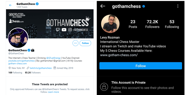 Akun Instagram dan Twitter GothamChess dikunci setelah dirundung warganet Indonesia.