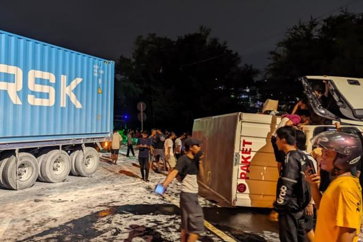 Tabrakan Karambol di Tol Gayamsari Semarang, 6 Kendaraan Rusak