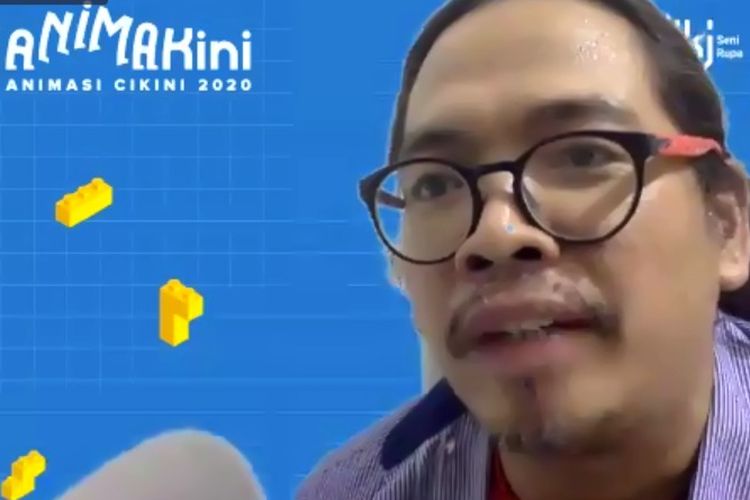 Ketua Pelaksana Animakini2020, Ehwan Kurniawan di acara webinar Animakini2020.