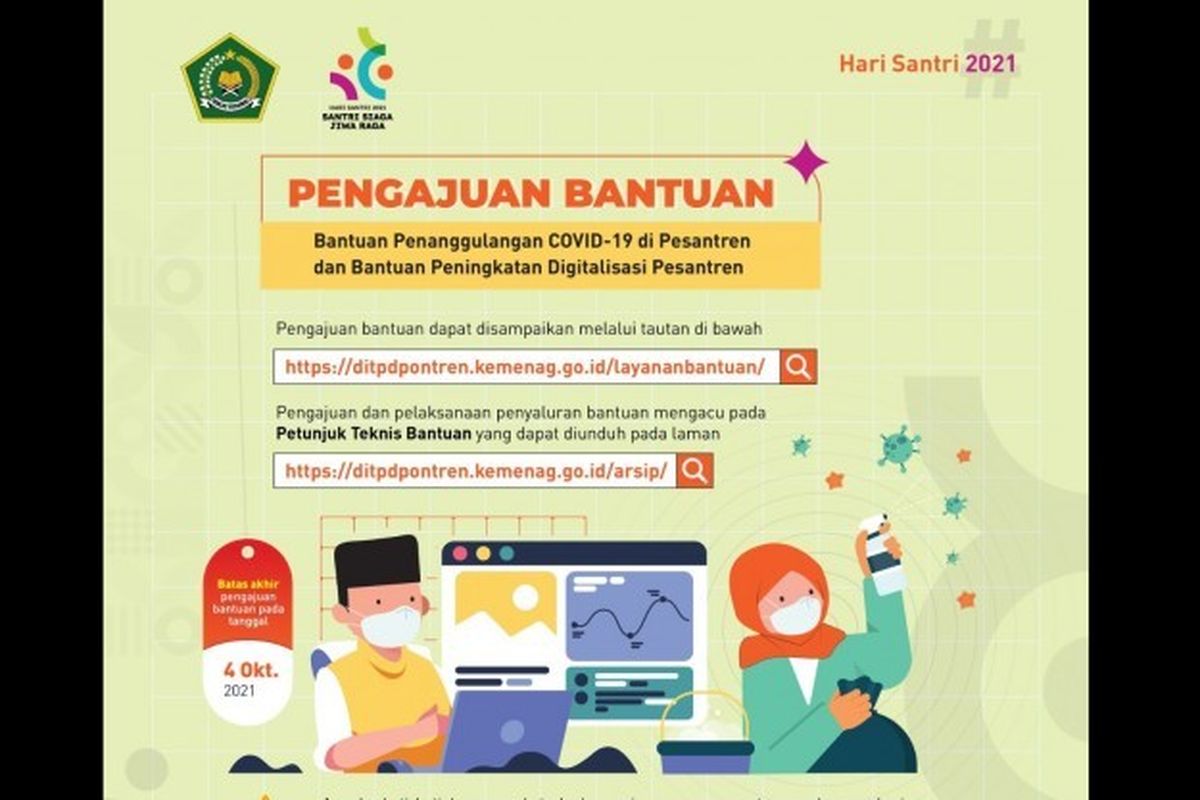 Cara mengajukan bantuan pesantren ke Kemenag.