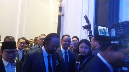 Anies dan Cak Imin Hadiri HUT ke-12 Partai Nasdem