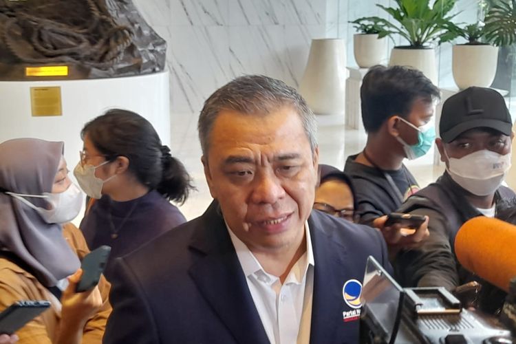 Wakil Ketua Umum Partai Nasdem sekaligus Anggota Komisi III DPR RI, Ahmad Ali di Nasdem Tower, Jakarta, Senin (22/8/2022).