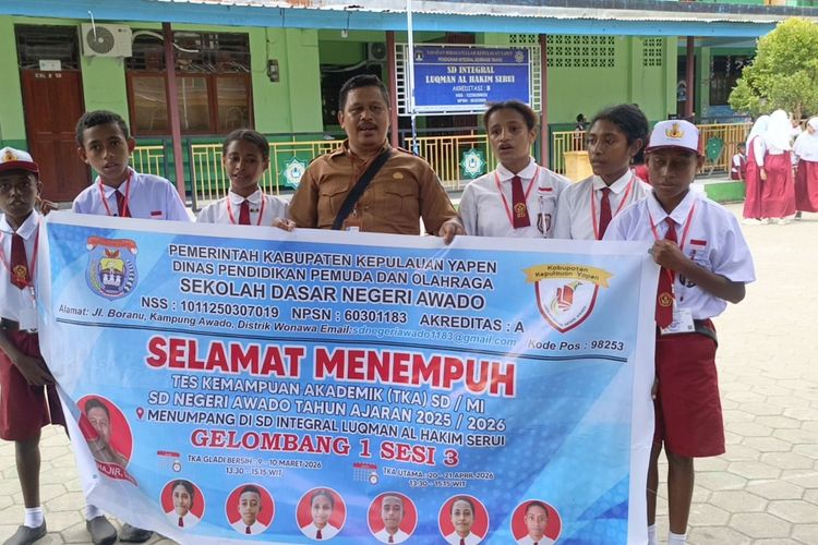 Cerita Siswa SD Negeri Awado, Harus Seberangi Lautan untuk Ikut TKA 2026