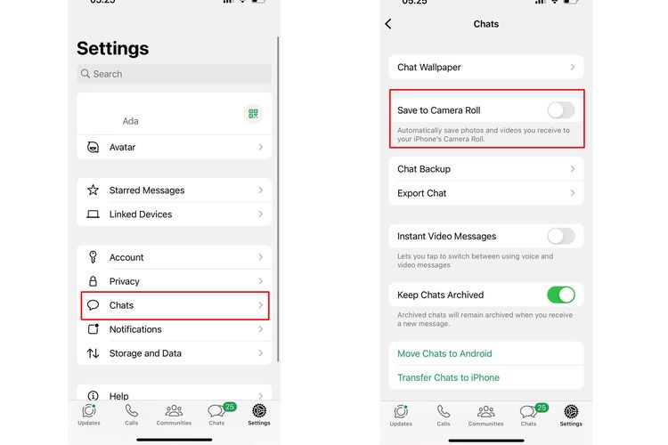 Ilustrasi cara agar foto WhatsApp tersimpan otomatis di galeri iPhone.