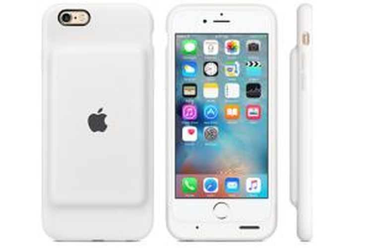 Aksesori Smart Battery Case tak ubahnya powerbank yang terintegrasi dalam casing silikon untuk iPhone 6 dan iPhone 6S