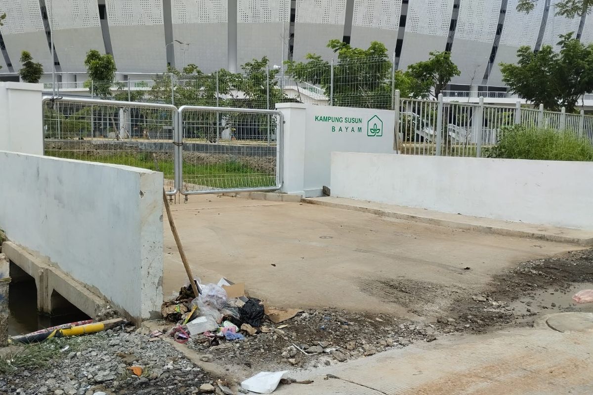 Suasana Kampung Susun Bayam setelah warga memilih bertahan dan menginap, kini terlihat sepi, Tanjung Priok, Jakarta Pusat, Kamis (24/11/2022)