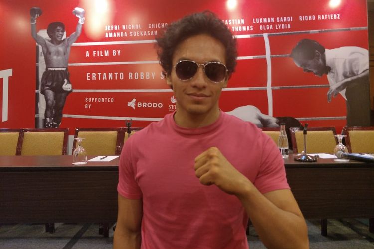 Jefri Nichol saat ditemui dalam jumpa pers film The Exocet di Hotel Sultan, Senayan, Jakarta Pusat, Senin (15/7/2019).