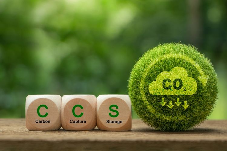 Ilustrasi carbon capture and storage (CSS). 