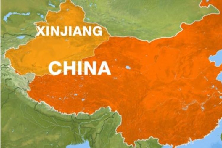 Peta Xinjiang.