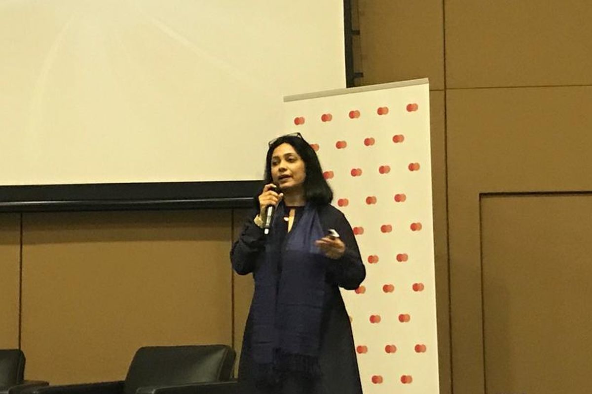 Executive Vice President Digital & Emerging Partnerships and New Payment Flows Mastercard untuk Asia Pasifik, Rama Sridhar di Singapura, Senin (11/11/2019).