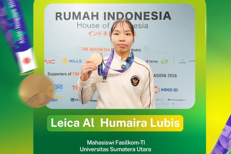 Leica Mahasiswi Ilmu Komputer USU Raih Medali Perunggu Karate Asian Games 2026