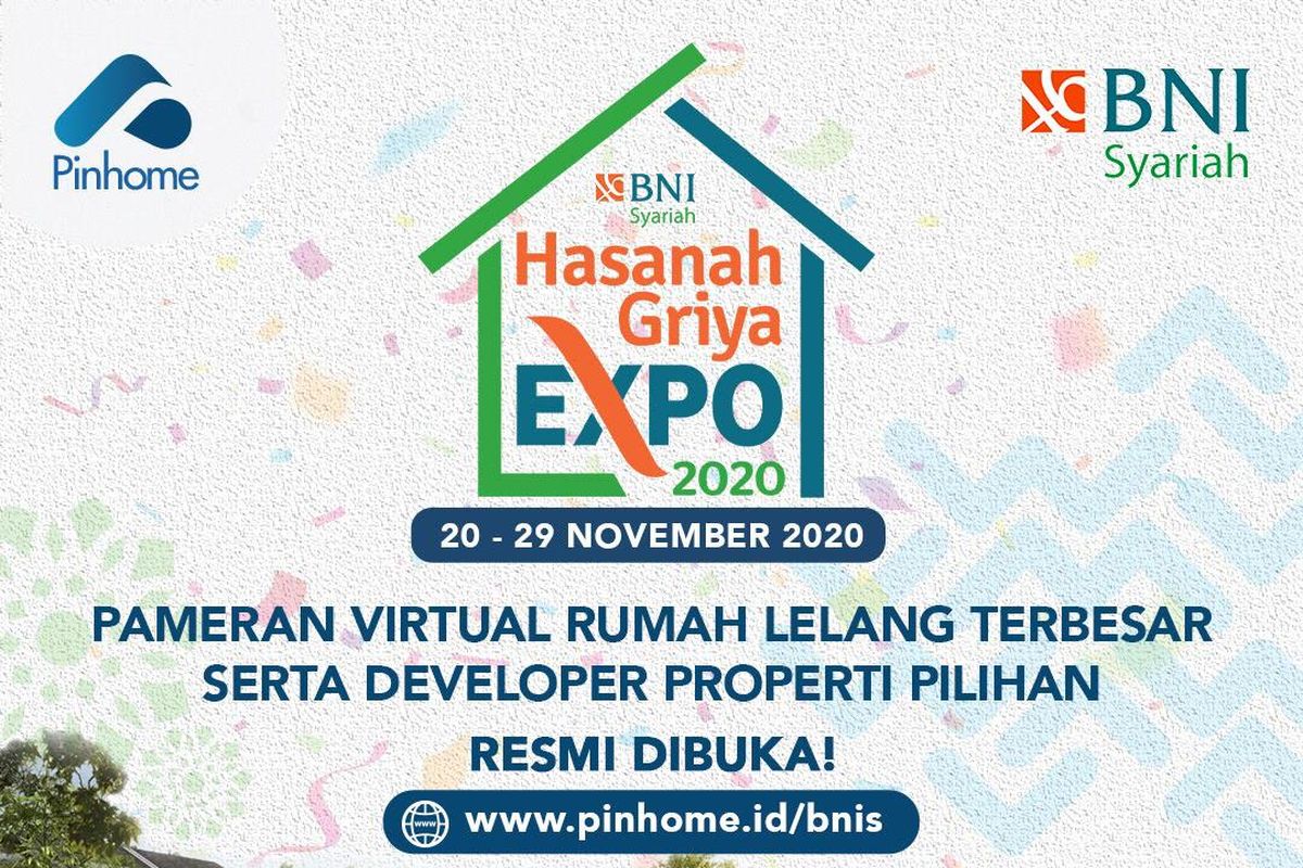 Pameran Virtual rumah lelang terbesar serta developer properti pilihan yang diselenggarakan oleh Pinhome dan BNI Syariah 