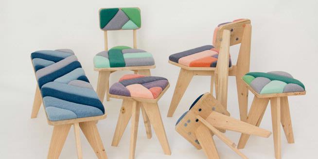 wood chair second Kursi Kayu Warna Warni 