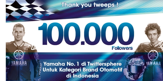 "Kicauan&quotYamaha Diikuti Lebih 100.000 ”Follower”