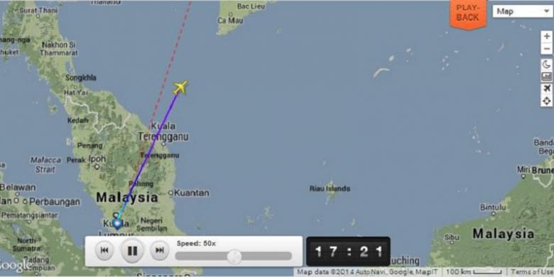 Flightradar24 Lacak Perjalanan MH370 hingga Sesaat Sebelum Hilang