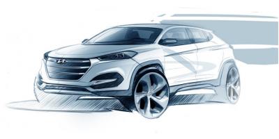 Hyundai Tucson Generasi Baru dalam Sketsa