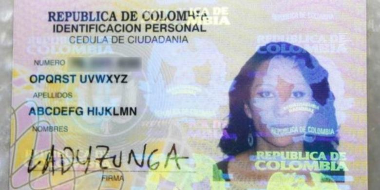 Perempuan Kolombia Ubah Nama dengan Deretan 26 Abjad