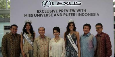 Miss Universe 2014 Sambangi Galeri Lexus Indonesia