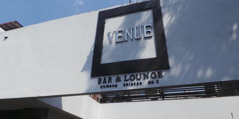 Bar Venue di Jalan Kemang Selatan, Jakarta Selatan, tempat kejadian penusukan terhadap Jopi Parainginangin. Sabtu (23/5/2015).