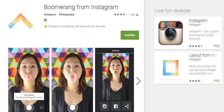 Instagram Perkenalkan Boomerang Pembuat Foto Bergerak