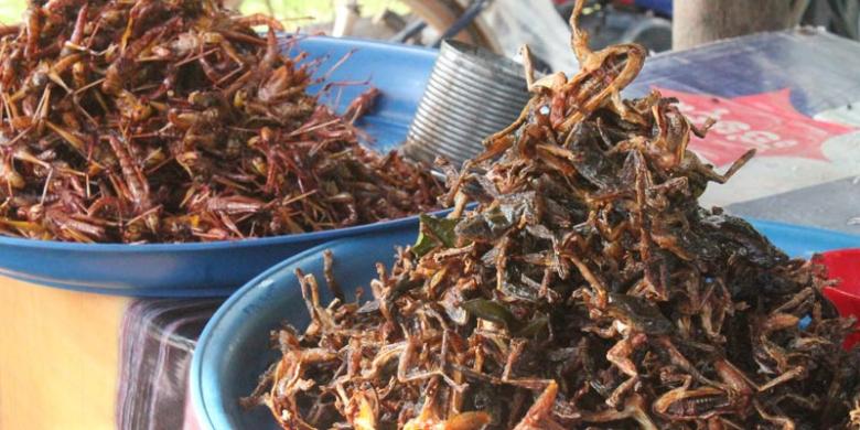 Serangga Goreng Makanan Uji Nyali ala Kamboja