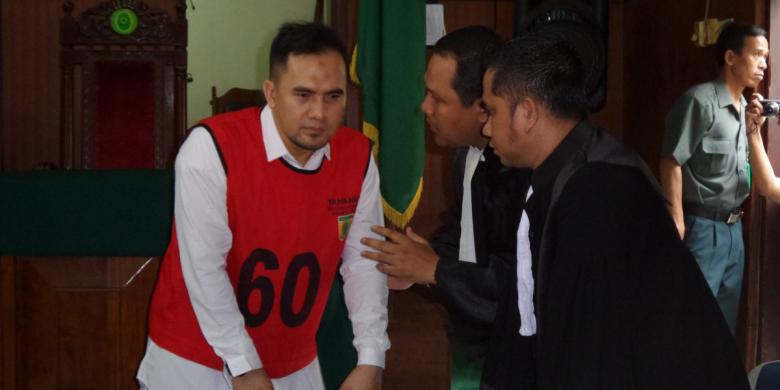 Saipul Jamil dalam ruang sidang Pengadilan Negeri Jakarta Utara, Selasa (14/6/2016).