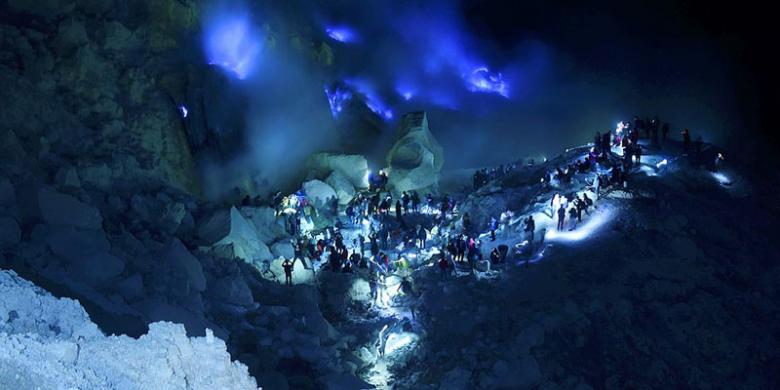 Blue fire kawah Ijen | Foto: KOMPAS/BAHANA PATRIA GUPTA Artikel ini telah tayang di Kompas.com dengan judul 