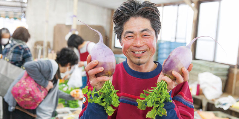 Pasar Renbai yang menjual sayuran khas Kamakura, Jepang.