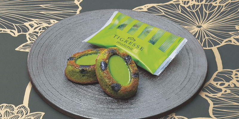 Kue cokelat rasa matcha yakni Tigresse Matcha bisa dibeli dari gerai Gateau Festa Harada, Kansai, Jepang.