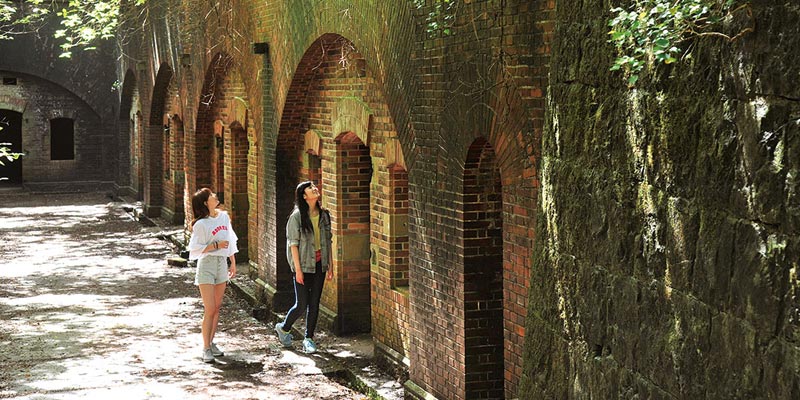 Benteng di Pulau Tomogashima, Prefektur Wakayama, Jepang.
