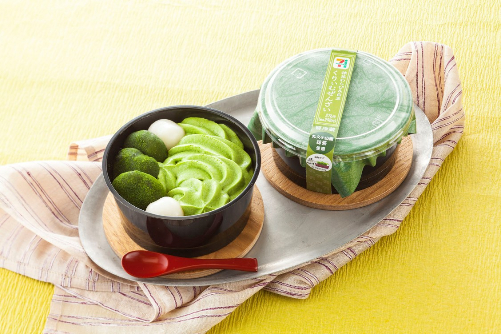Matcha Warabi & Shirotama Cream Zenzai