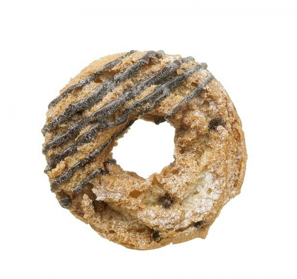 Donat pisang yang klasik ini dicampur chocolate chips.