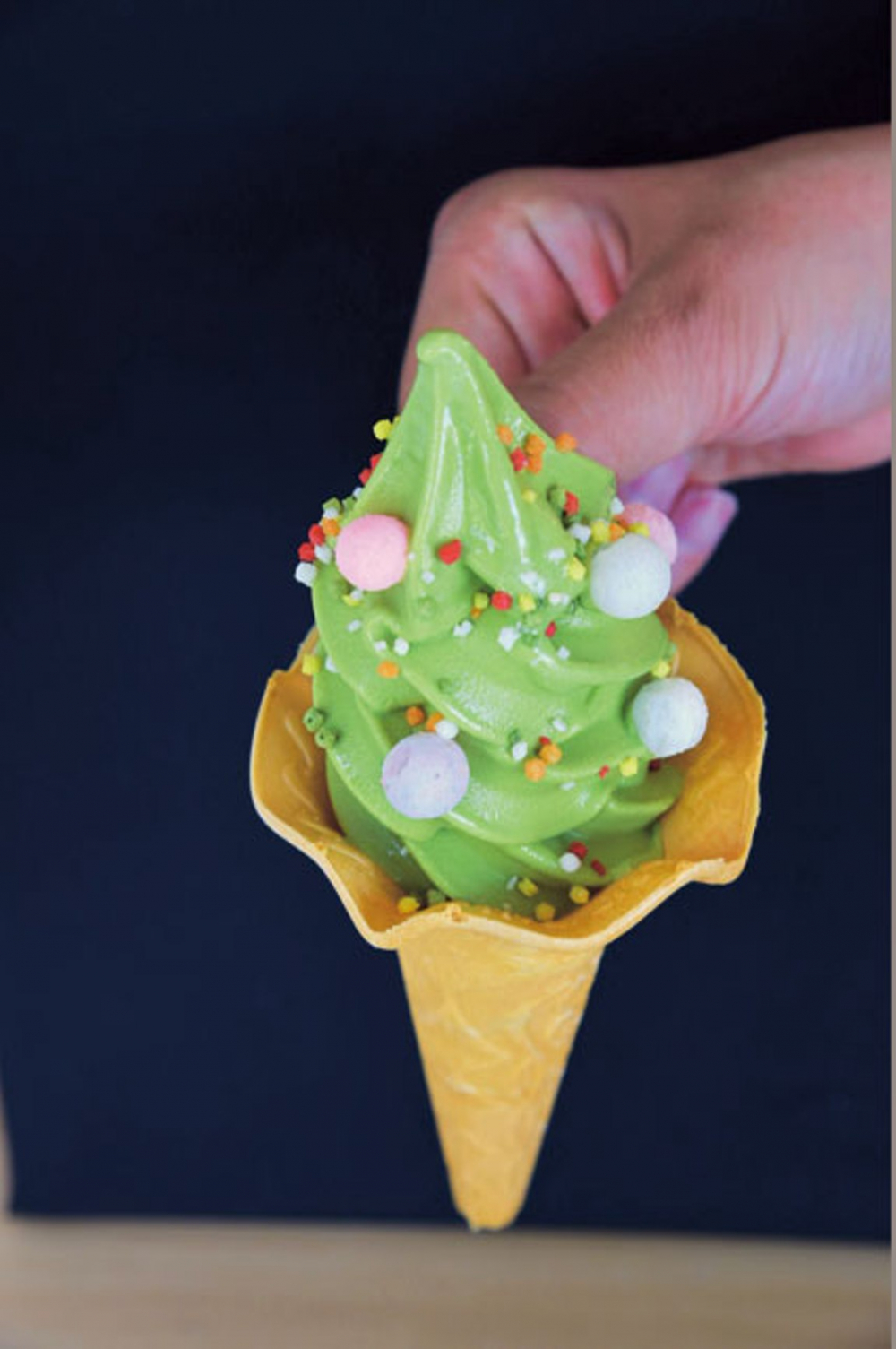 Es krim soft serve rasa Matcha 