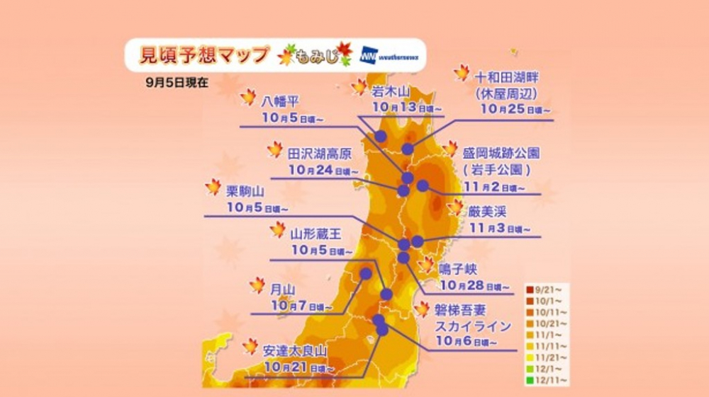 Jadwal Puncak Musim Gugur di Jepang Tahun 2018