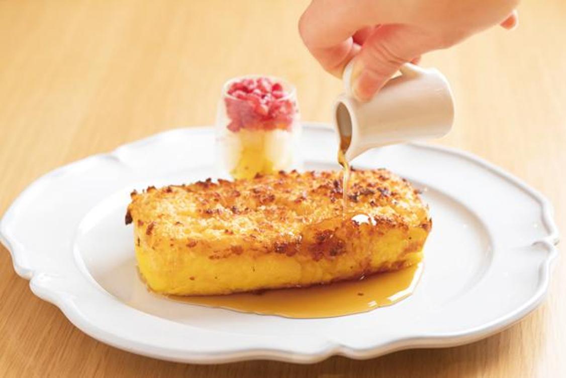 Menu rekomendasi “recipio french toast” seharga 972 yen