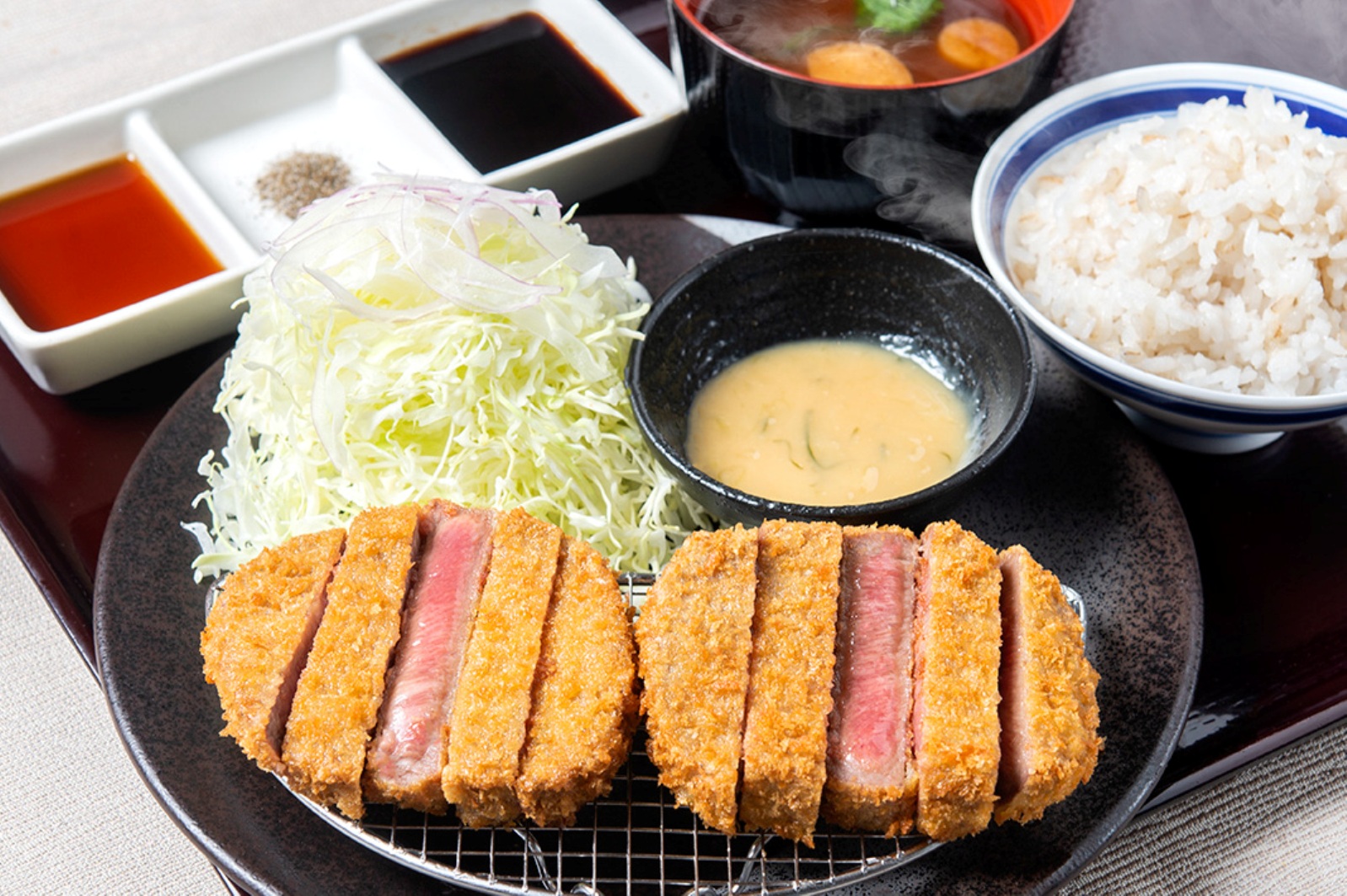 Set menu Beef Tongue Katsu Negimiso 