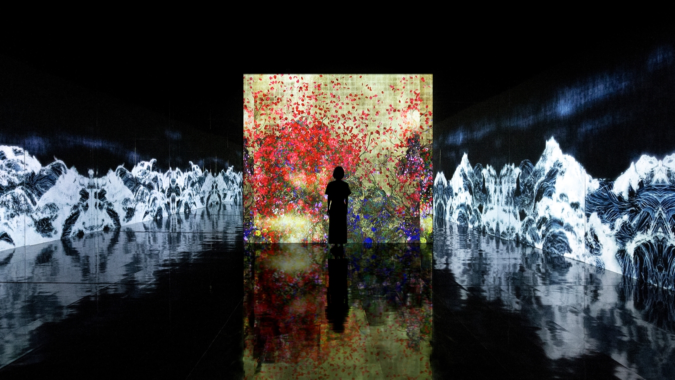 teamLab: Impermanent Flowers Floating in a Continuous Sea 