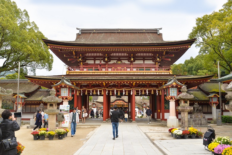 Ilustrasi wisata Dazaifu Jepang.