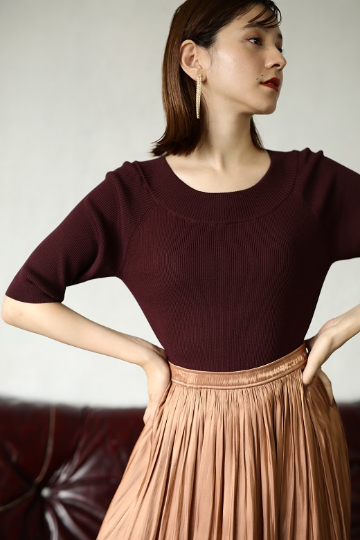 2 way 5 quarter sleeved rib knit dari YECCA VECCA