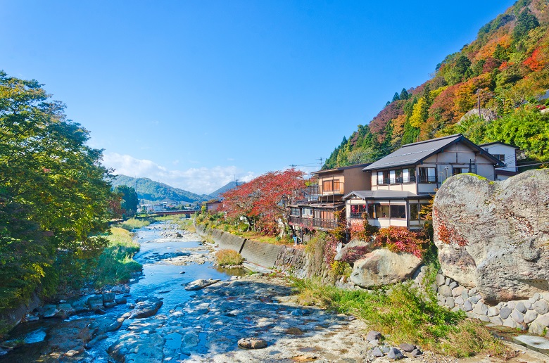 Kota Yamadera di Prefektur Yamagata, Tohoku, Japan