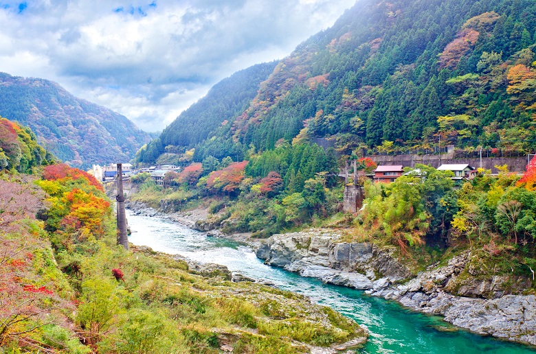 Sungai Yoshino, Shikoku, Jepang.