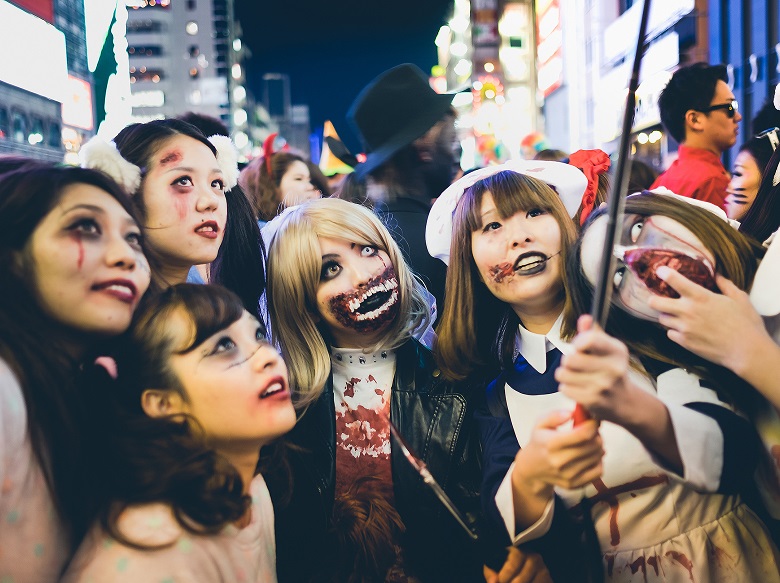 Ilustrasi Halloween di Jepang.
