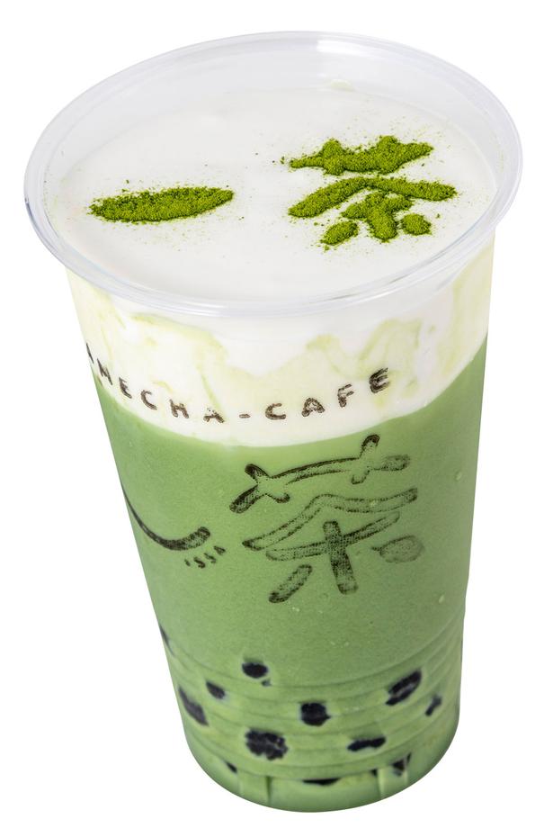 Matcha Milk Cheese Tea yang dijual seharga 626 yen menggunakan Uji Matcha untuk rasa manis yang agak pahit dan halus.