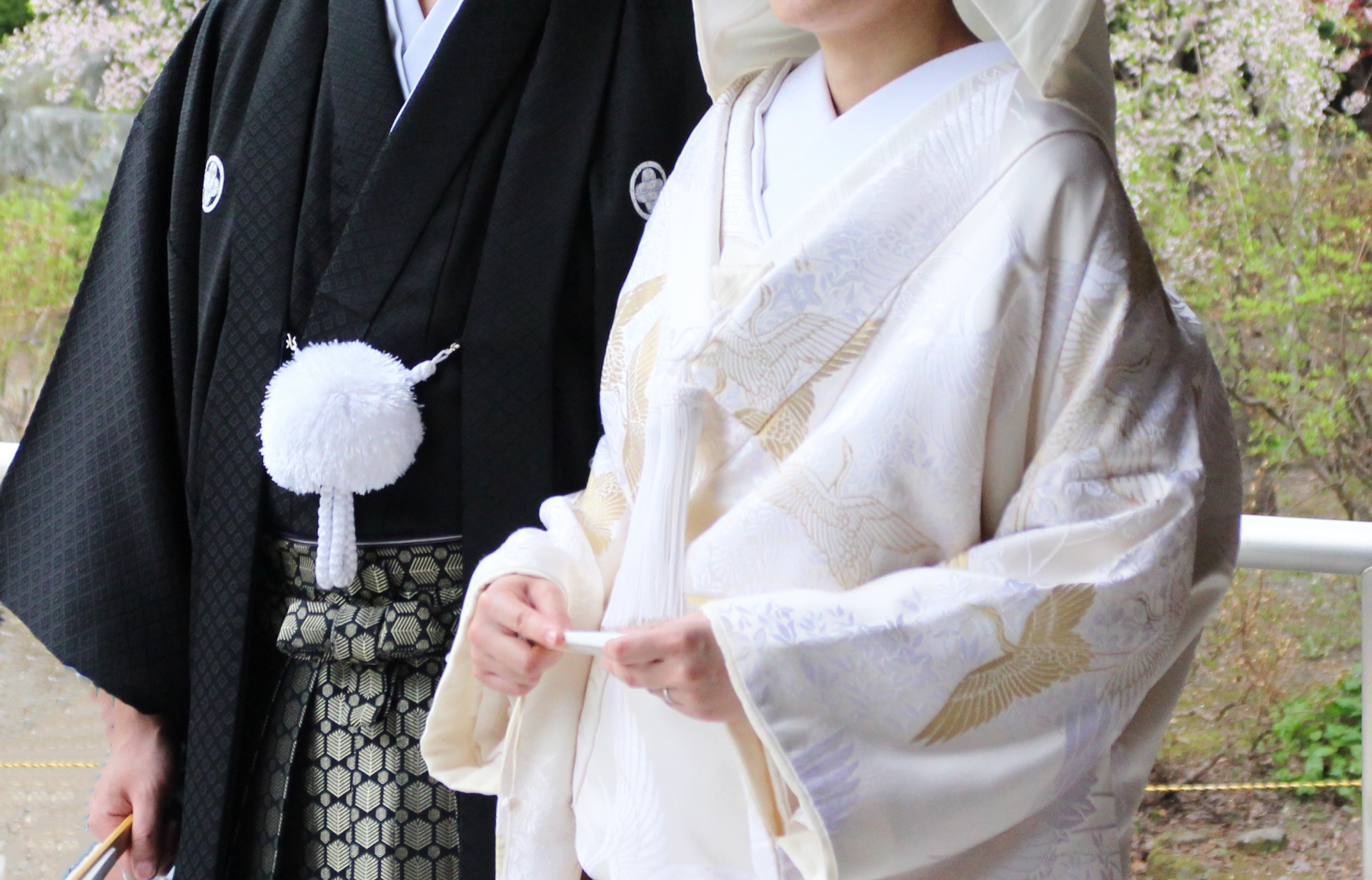 Ilustrasi pernikahan Jepang. 