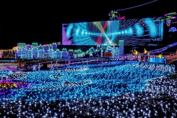 “Izukogen Grand Illumination” dengan skala besar di Izu Granpal Amusement Park