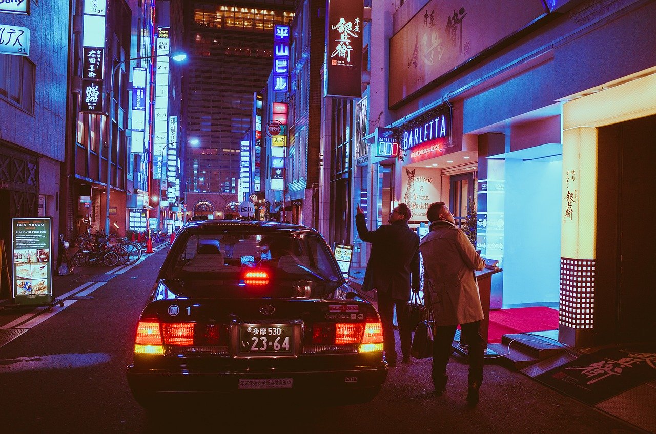 Taksi di Jepang. 